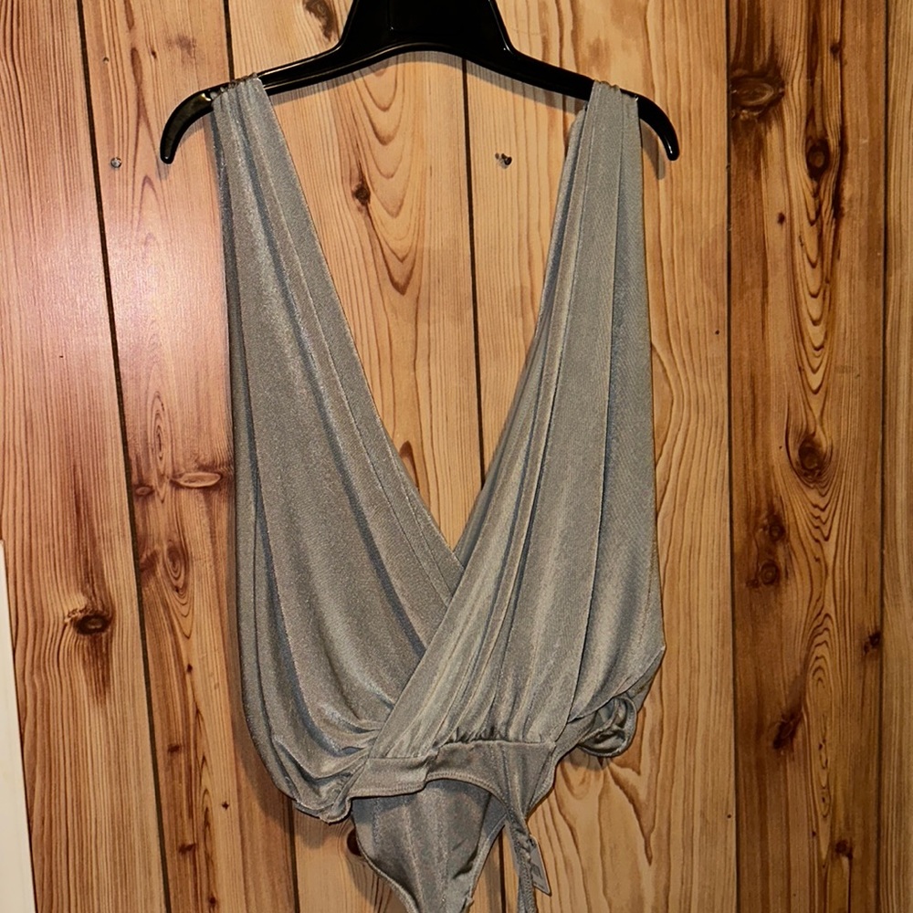 Free people tank top thong body suit size large